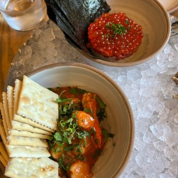 Ernest - Mexican shrimp coctel and beef tartare - New American Near Me - San Francisco, California Ernest - Mexican shrimp coctel and beef tartare - New American Near Me - San Francisco, California
