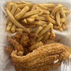 Five Star Seafood - Fish and shrimp but I couldn't resist and had to eat some before I took a picture