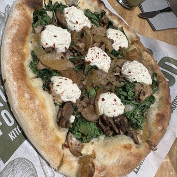 True Food Kitchen - spinach and wild mushroom pizza - New American Near Me - Las Vegas, Nevada True Food Kitchen - spinach and wild mushroom pizza - New American Near Me - Las Vegas, Nevada
