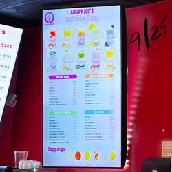 Hangry Joe's Hot Chicken & Wings - Beverage menu (Sep 2025)