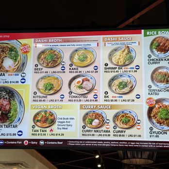Marugame Udon - Menu - Japanese Near Me - San Gabriel, California