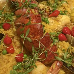 Lobster seafood paella - tasty. Lobster seafood paella - tasty.