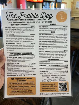 Menu photo 3 The Prairie Dog Hill City, SD Menu photo 3 The Prairie Dog Hill City, SD