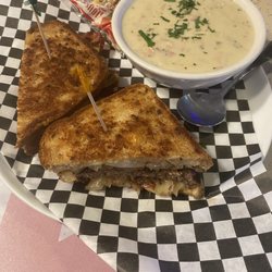 Wilson's Cafe & Sports Bar - Patty Melt with Clam Chowder