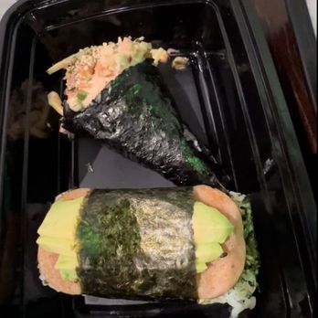 Tiger Plate - Blue Crab Hand roll (top), Spam Avocado Musubi - Hawaiian Near Me - Costa Mesa, California Tiger Plate - Blue Crab Hand roll (top), Spam Avocado Musubi - Hawaiian Near Me - Costa Mesa, California