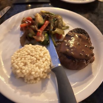 Maxine's On Shine - Special filet mignon with cous cous and vegetables - New American Near Me - Orlando, Florida Maxine's On Shine - Special filet mignon with cous cous and vegetables - New American Near Me - Orlando, Florida