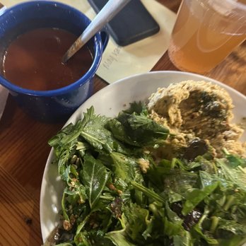 Kitchen Table - Hummus sandwich as a salad and tomato soup - New American Near Me - Omaha, Nebraska