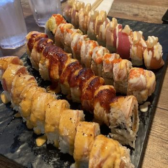 Aloha Sushi - From bottom to top: Ichiban, X Files, Lucky 7, Maui Special - Sushi Bars Near Me - Folsom, California