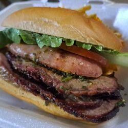chimichurri Argentine Grill - Tri-tip Sandwich combo added Argentine Sausage (Chorizo )