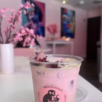 Miracle Potion - Their Pink Miracle Matcha Tea Latte was amazing 10/10!!! - Coffee & Tea Near Me - San Diego, California Miracle Potion - Their Pink Miracle Matcha Tea Latte was amazing 10/10!!! - Coffee & Tea Near Me - San Diego, California