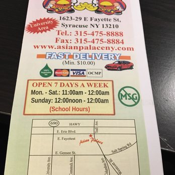 Asian Palace - Note there are new hours - Chinese Near Me - Syracuse, New York