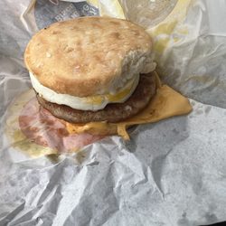 McDonald's - My custom Sausage Egg Biscuit Meal!