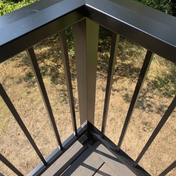 Bristlecone Builders - Black aluminum powder coated picket style handrail. - General Contractors Near Me - Bellingham, Washington Bristlecone Builders - Black aluminum powder coated picket style handrail. - General Contractors Near Me - Bellingham, Washington