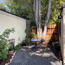 Rose Garden Counseling - Garden sitting area