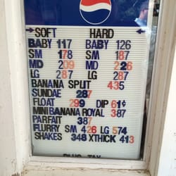 Pearle's In Paradise - Ice cream menu!
