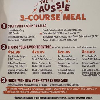 Outback Steakhouse - 3 course meal is a good value. - Steakhouses Near Me - North Las Vegas, Nevada