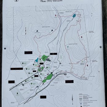 Bartholomew Park - Map of all the different paths you can go - Hiking Near Me - Sonoma, California
