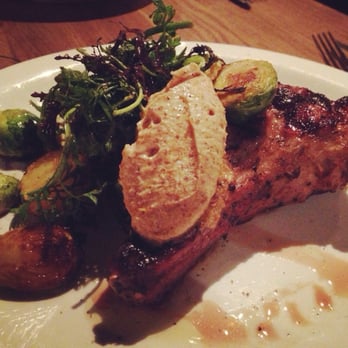 Nopa - Pork chop. Brussels sprouts. Date butter. - New American Near Me - San Francisco, California Nopa - Pork chop. Brussels sprouts. Date butter. - New American Near Me - San Francisco, California