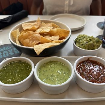 Agave House - Salsa Trio with guacamole - New Mexican Cuisine Near Me - Tucson, Arizona