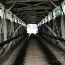 Banks Covered Bridge - Burr Arch Truss system. I LOVE covered bridges that let in natural light.
