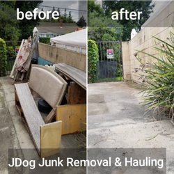 JDog Junk Removal & Hauling North Idaho & Spokane - My side yard before & after JDog!