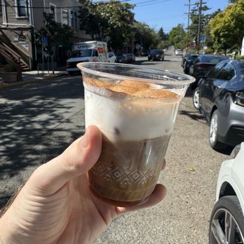Peet's Coffee - This is the Marlee -- long pull espresso with extra foam on top. Not sweet and perfect coffee for summer - Coffee & Tea Near Me - Berkeley, California