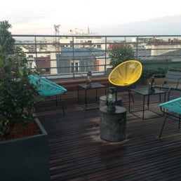 Rooftop hang out place. Never did try out the chairs though...