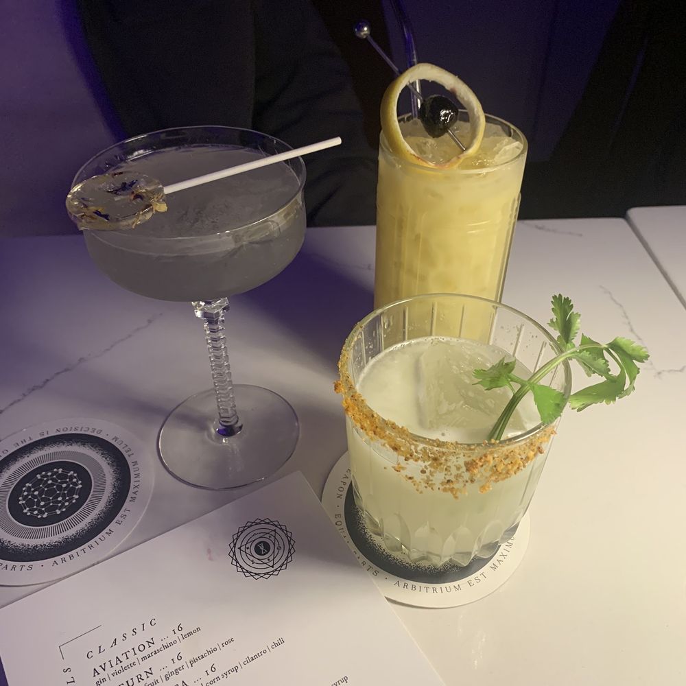 Discourse Coffee - Downtown - Left- aviation (comes with lollipop) Right- Saturn Front- margarita - Coffee & Tea Near Me - Milwaukee, Wisconsin Discourse Coffee - Downtown - Left- aviation (comes with lollipop) Right- Saturn Front- margarita - Coffee & Tea Near Me - Milwaukee, Wisconsin