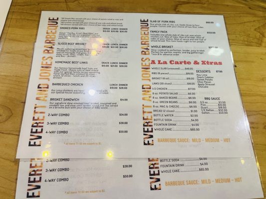 Menu photo 1 Everett & Jones BBQ Rohnert Park, CA Menu photo 1 Everett & Jones BBQ Rohnert Park, CA