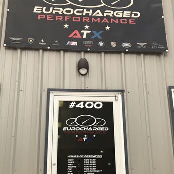 Eurocharged ATX - Sign out front of their Round Rock shop. - Auto Repair Near Me - Round Rock, Texas