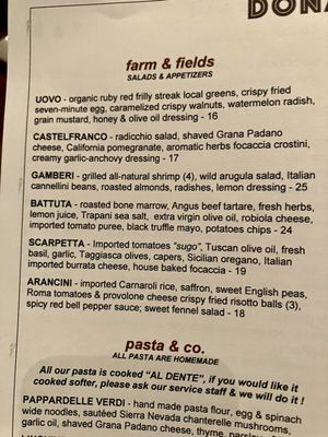 Menu photo 5 Donato & Co Berkeley, CA