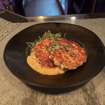 Black Sheep - Friday & Saturday special: salmon cakes **the most amazing sauce- bottle it up for me please!** - Wine Bars Near Me - Milwaukee, Wisconsin