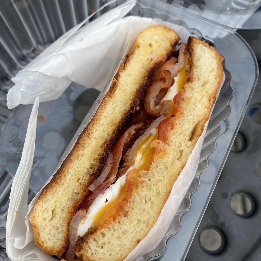 Eggspresso - Bacon, egg, and cheese on brioche bun - Breakfast & Brunch Near Me - Petaluma, California