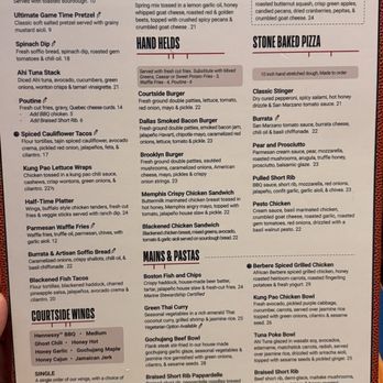 NBA Courtside Restaurant - The menu has a variety of dinner options. - Cocktail Bars Near Me - Toronto, Ontario NBA Courtside Restaurant - The menu has a variety of dinner options. - Cocktail Bars Near Me - Toronto, Ontario