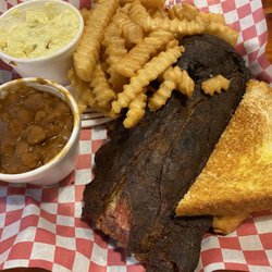 E&B Bigger Burger - Ribs and fries