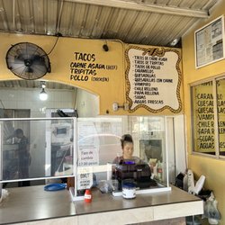 Tacos Brissa - You order at the counter, then sit at a table and wait. I was confused at first- you actually pay after you eat.