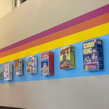 Jelly - Old school cereal boxes as decor, how cute?? - New American Near Me - Denver, Colorado Jelly - Old school cereal boxes as decor, how cute?? - New American Near Me - Denver, Colorado