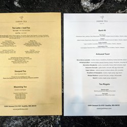 Jardin Tea - Menu. They have banh mi