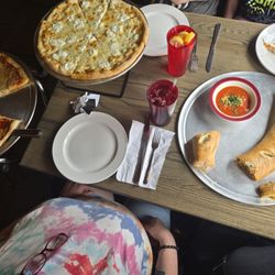 Tony's Restaurant & Pizzeria - White pizza,pepperoni and cheese pizza, large Stromboli.