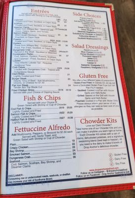 Menu photo 8 Drop Anchor Seafood & Grill Long Beach, WA Menu photo 8 Drop Anchor Seafood & Grill Long Beach, WA