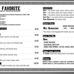 Jefez Cocina - Menu