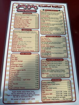 Menu photo 2 Jerry Bob's Tucson, AZ