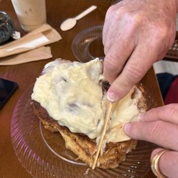Massive cinnamon bun! Massive cinnamon bun!