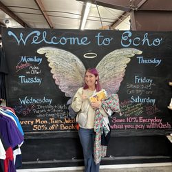 Echo Thrift Store - Entrance photo op