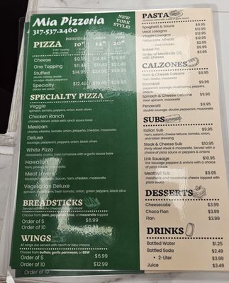 Menu photo 3 Mia Pizzeria Indianapolis, IN Menu photo 3 Mia Pizzeria Indianapolis, IN