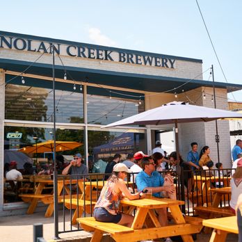 Nolan Creek Brewery - Outside front patio seating - Beer Gardens Near Me - Belton, Texas Nolan Creek Brewery - Outside front patio seating - Beer Gardens Near Me - Belton, Texas