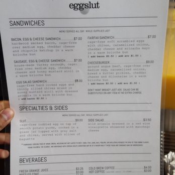 Eggslut - Menu - Breakfast & Brunch Near Me - Los Angeles, California