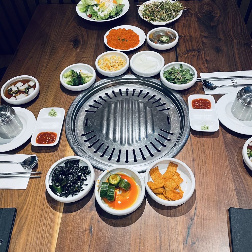 Marble Steakhouse & Grille - Beautiful banchan spread - Barbeque Near Me - Irvine, California Marble Steakhouse & Grille - Beautiful banchan spread - Barbeque Near Me - Irvine, California