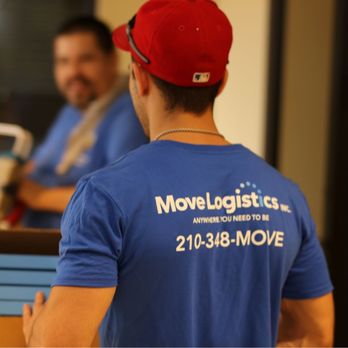 Move Logistics - Move Logistics mover in a branded uniform preparing furniture for transport - Movers Near Me - San Antonio, Texas Move Logistics - Move Logistics mover in a branded uniform preparing furniture for transport - Movers Near Me - San Antonio, Texas
