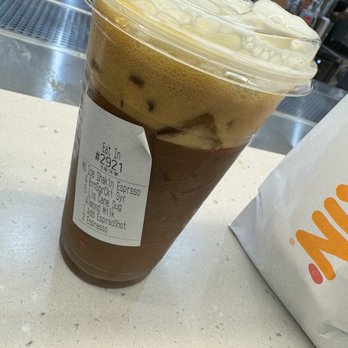 Dunkin' - Iced brown sugar espresso with almond milk - Donuts Near Me - Louisville, Kentucky Dunkin' - Iced brown sugar espresso with almond milk - Donuts Near Me - Louisville, Kentucky